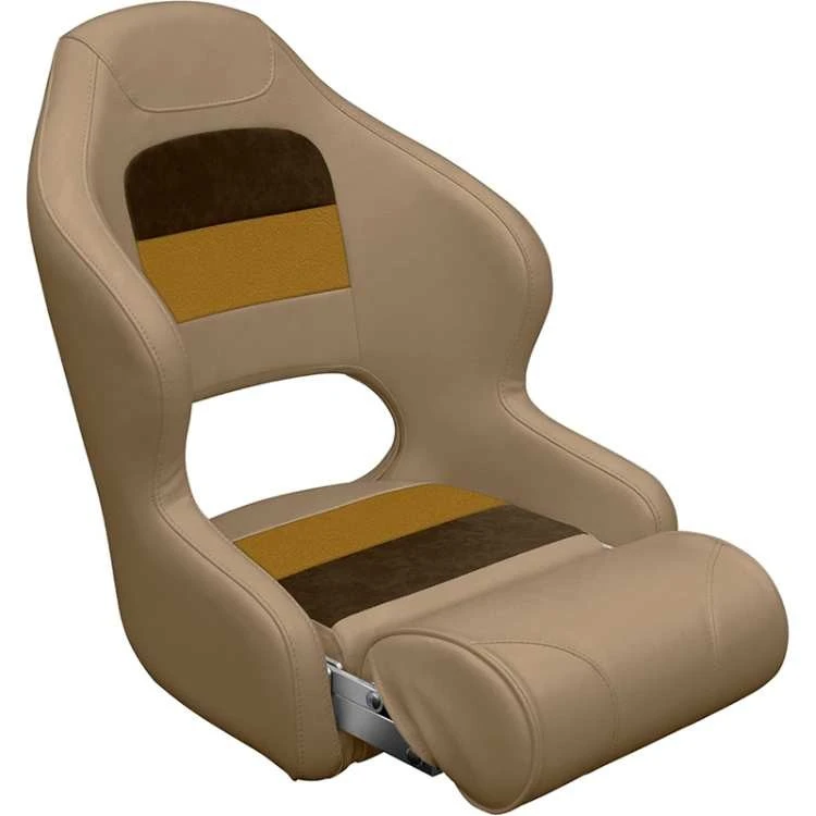 boat bucket seat with flip-up bolster supplier