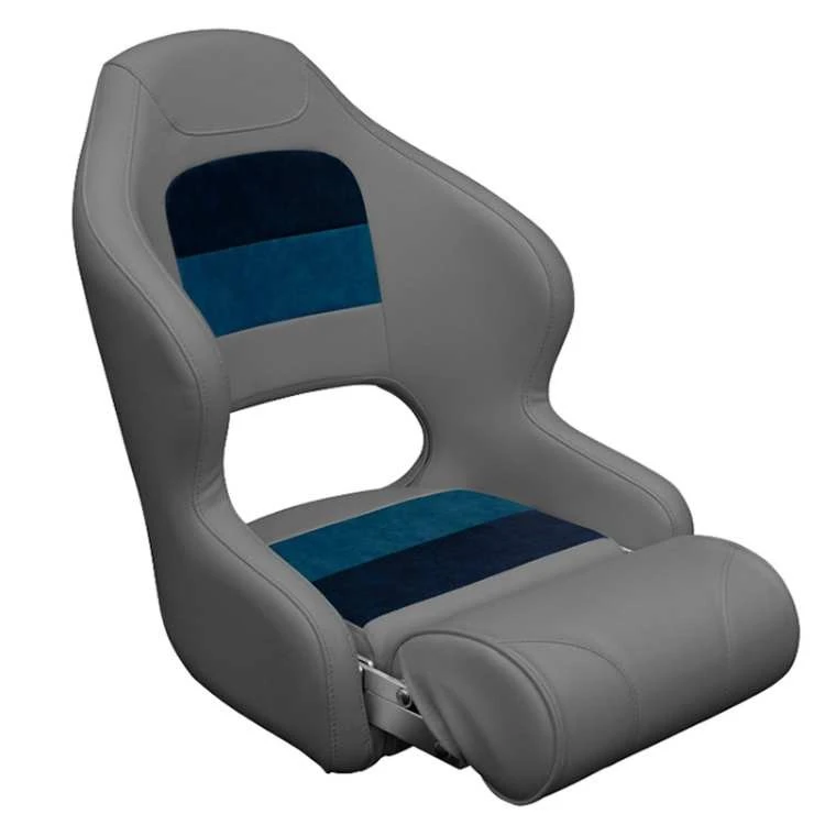 boat bucket seat with flip-up bolster factory
