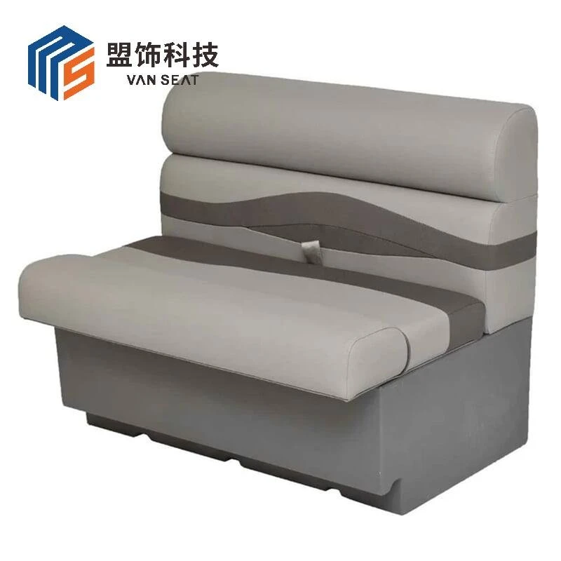 Grey pontoon boat seats